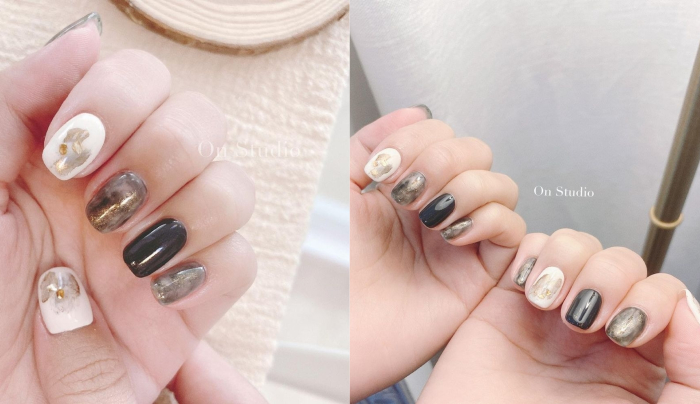 秋冬美甲_秋冬指甲_顯白秋冬美甲.